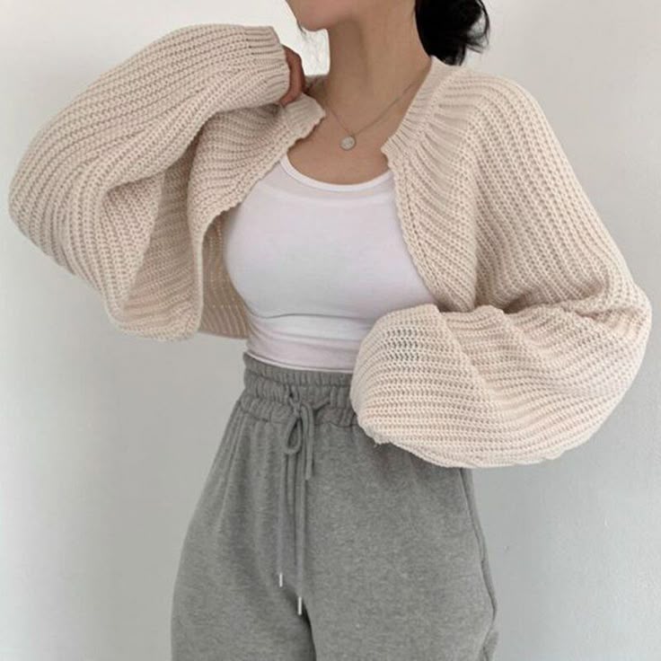 Zingj-Korean-Fashion-Women-Loose-Short-Knitted-Cardigan-Sweater-Fall-Harajuku-Lantern-Sleeve-Y2k-Clothes-Female-Vintage-Crop-Top-Beige-One-Size